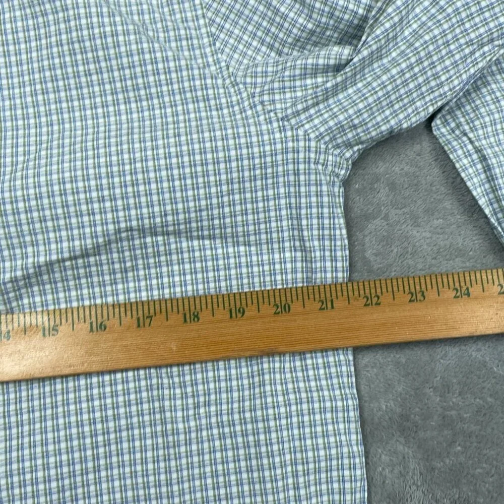 Banana Republic Slim Fit Plaid Button-Down Shirt Size L Cotton Blend a1024